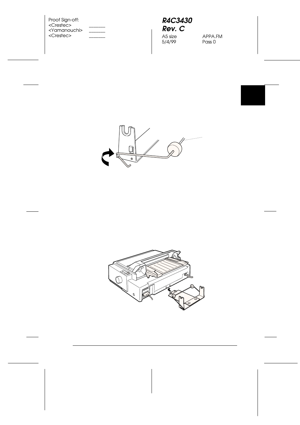 Installing the roll paper holder | Epson FX-980 User Manual | Page 185 / 233