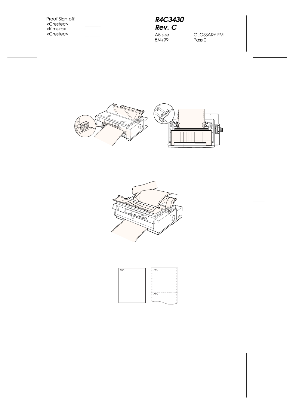 Paper positions | Epson FX-980 User Manual | Page 229 / 233