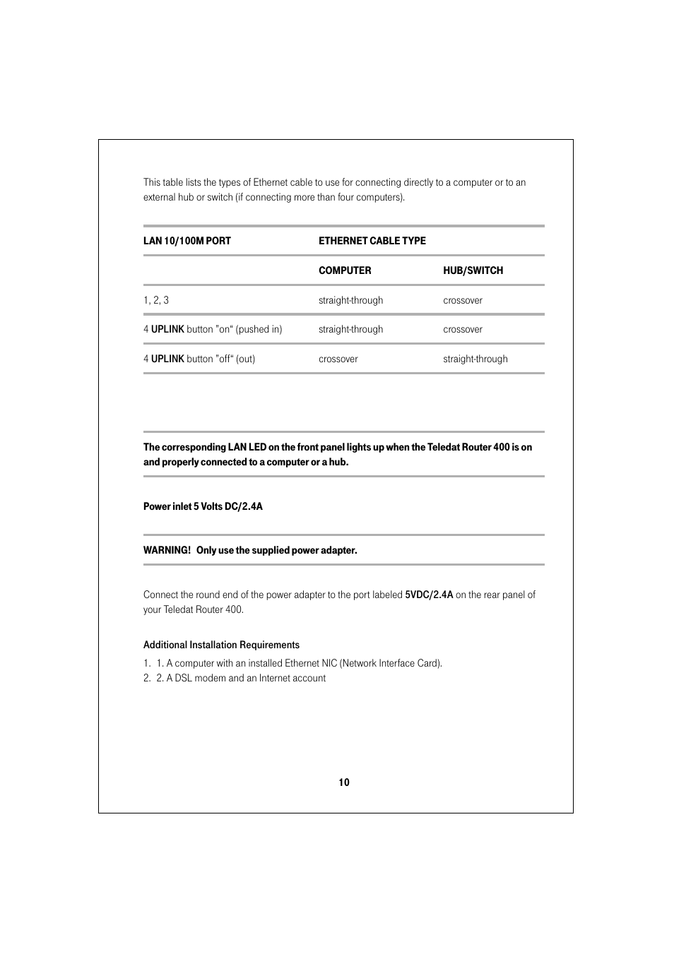 Deutsche Telekom Teledat 400 User Manual | Page 10 / 24