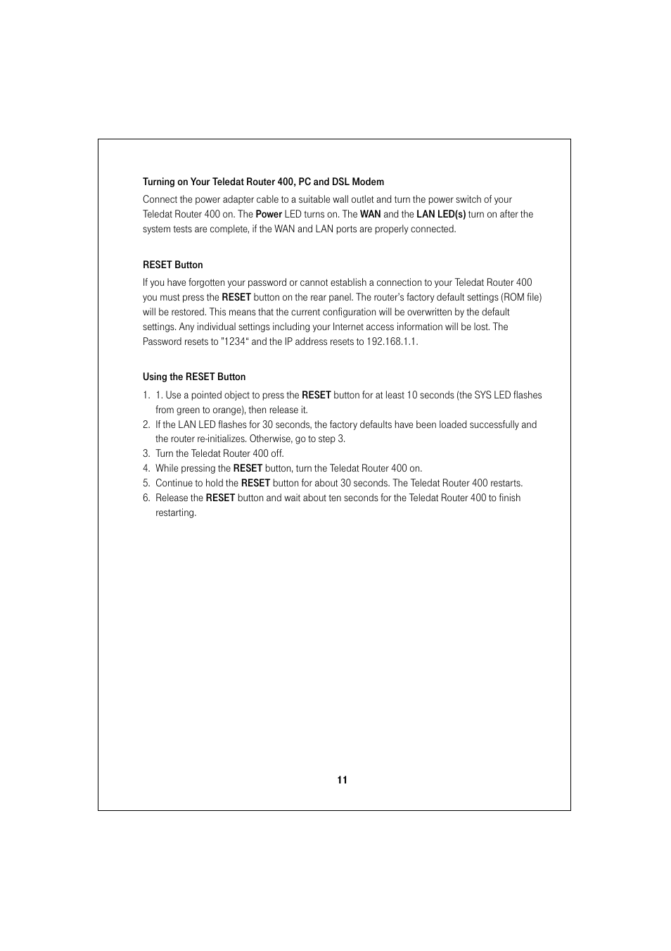 Deutsche Telekom Teledat 400 User Manual | Page 11 / 24