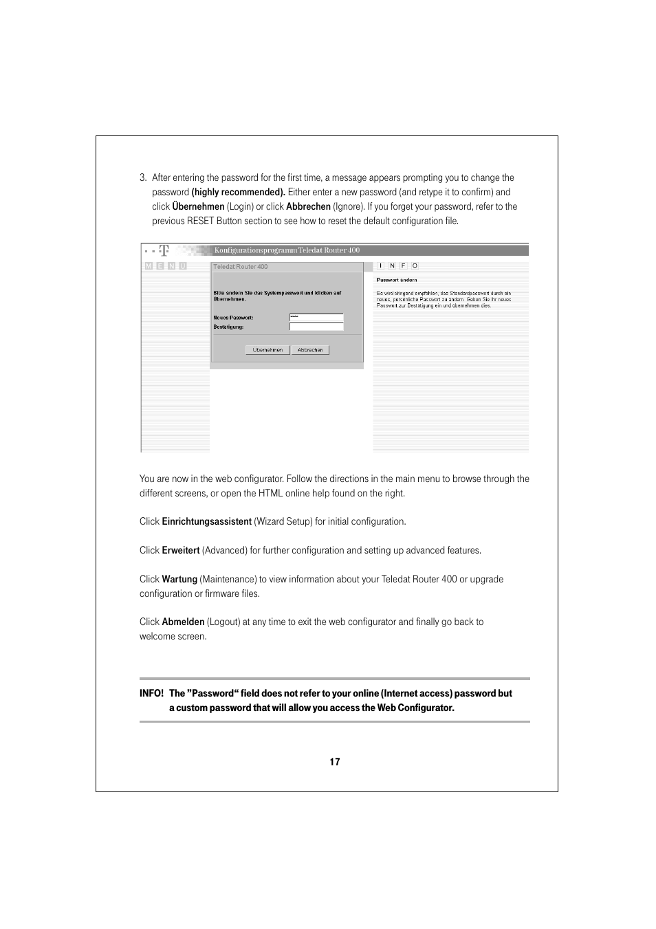 Deutsche Telekom Teledat 400 User Manual | Page 17 / 24