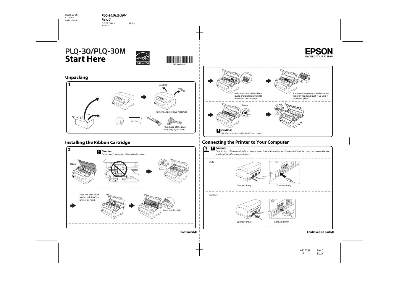 Epson PLQ-30 User Manual | 2 pages