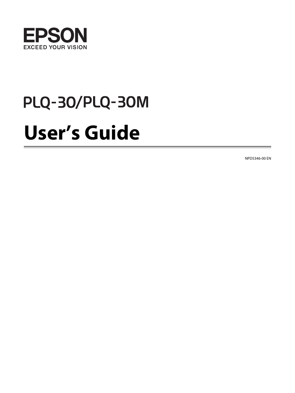 Epson PLQ-30 User Manual | 139 pages