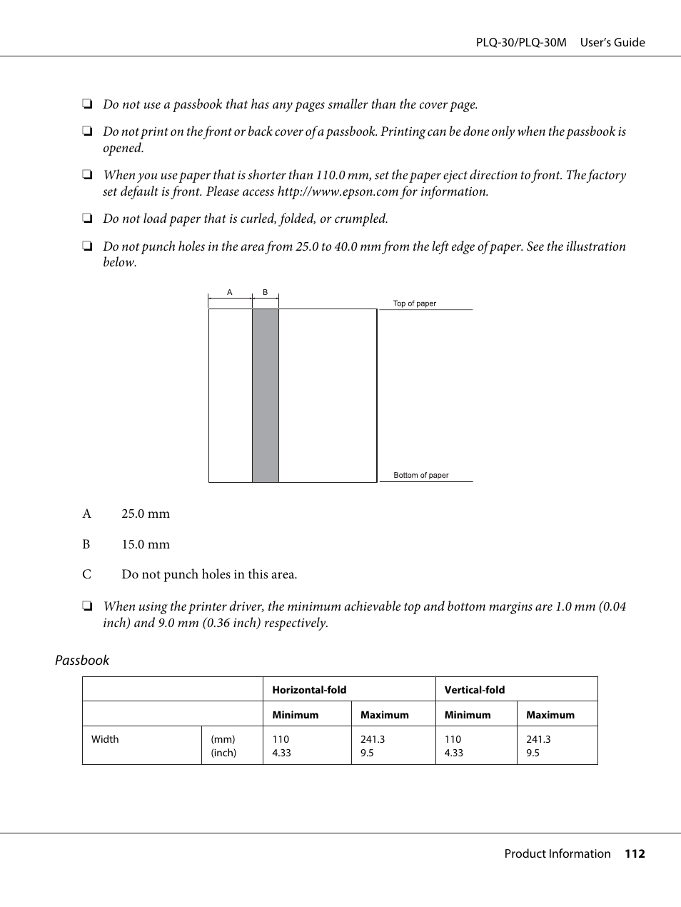 Epson PLQ-30 User Manual | Page 112 / 139