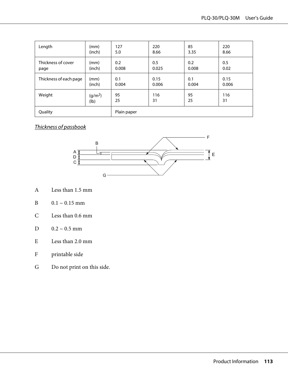 Epson PLQ-30 User Manual | Page 113 / 139