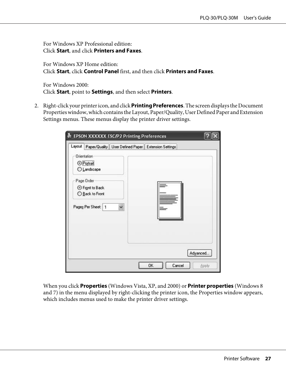 Epson PLQ-30 User Manual | Page 27 / 139