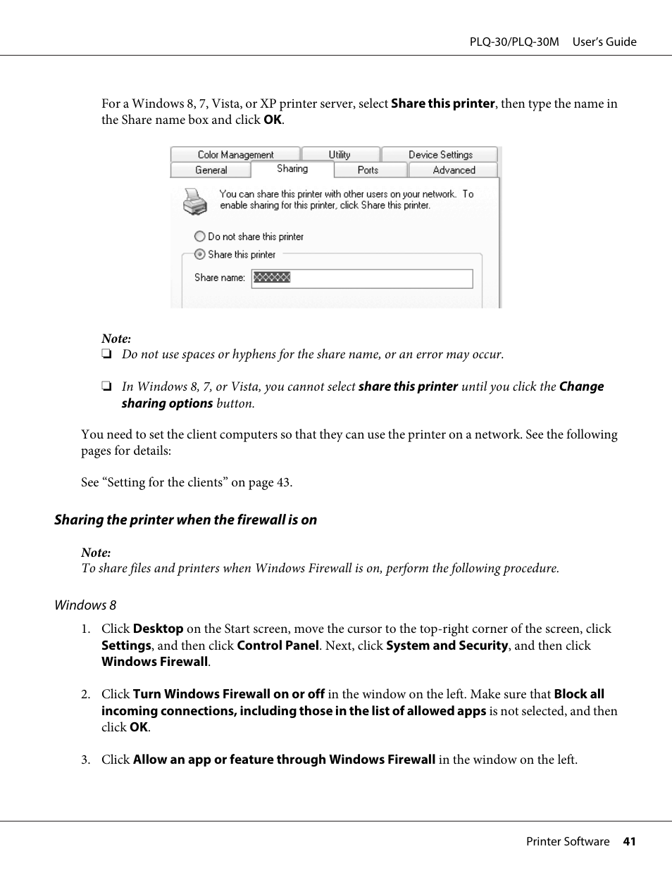 Epson PLQ-30 User Manual | Page 41 / 139