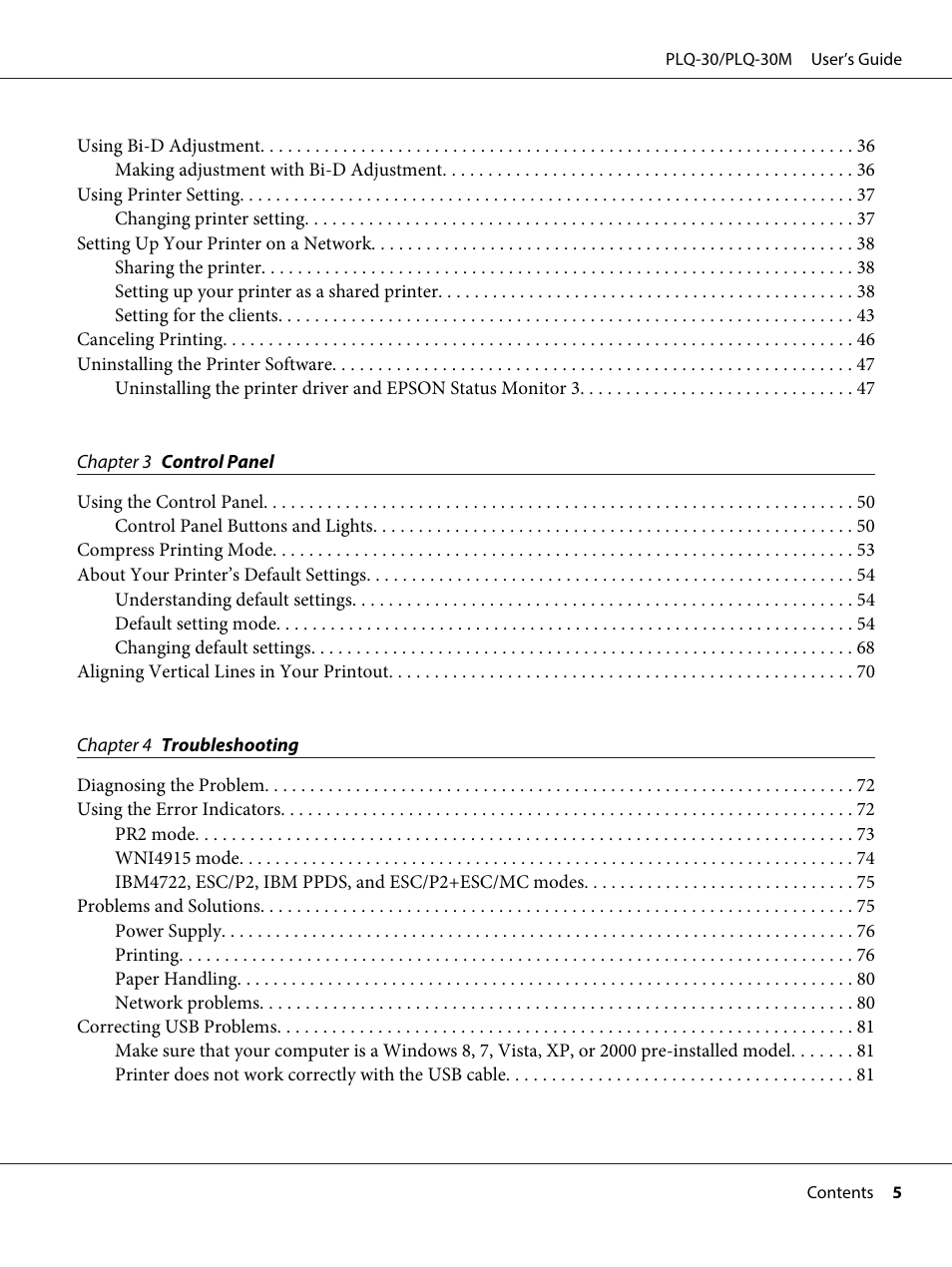 Epson PLQ-30 User Manual | Page 5 / 139