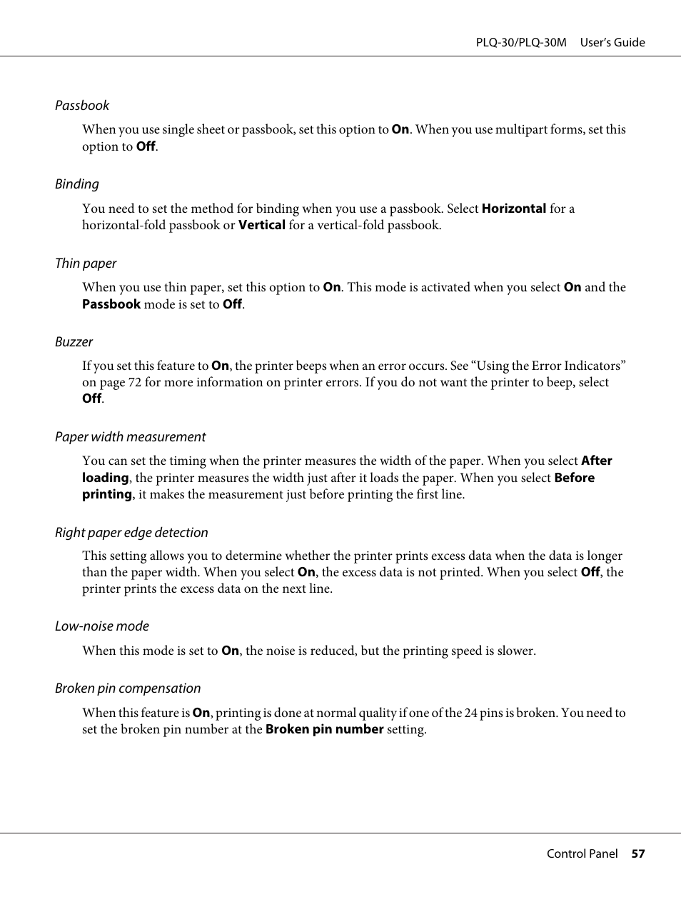 Epson PLQ-30 User Manual | Page 57 / 139