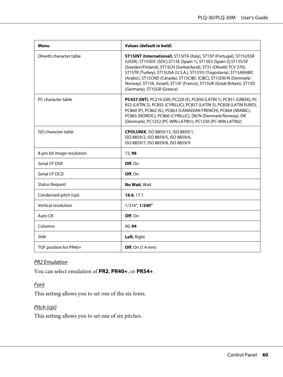 Epson PLQ-30 User Manual | Page 60 / 139