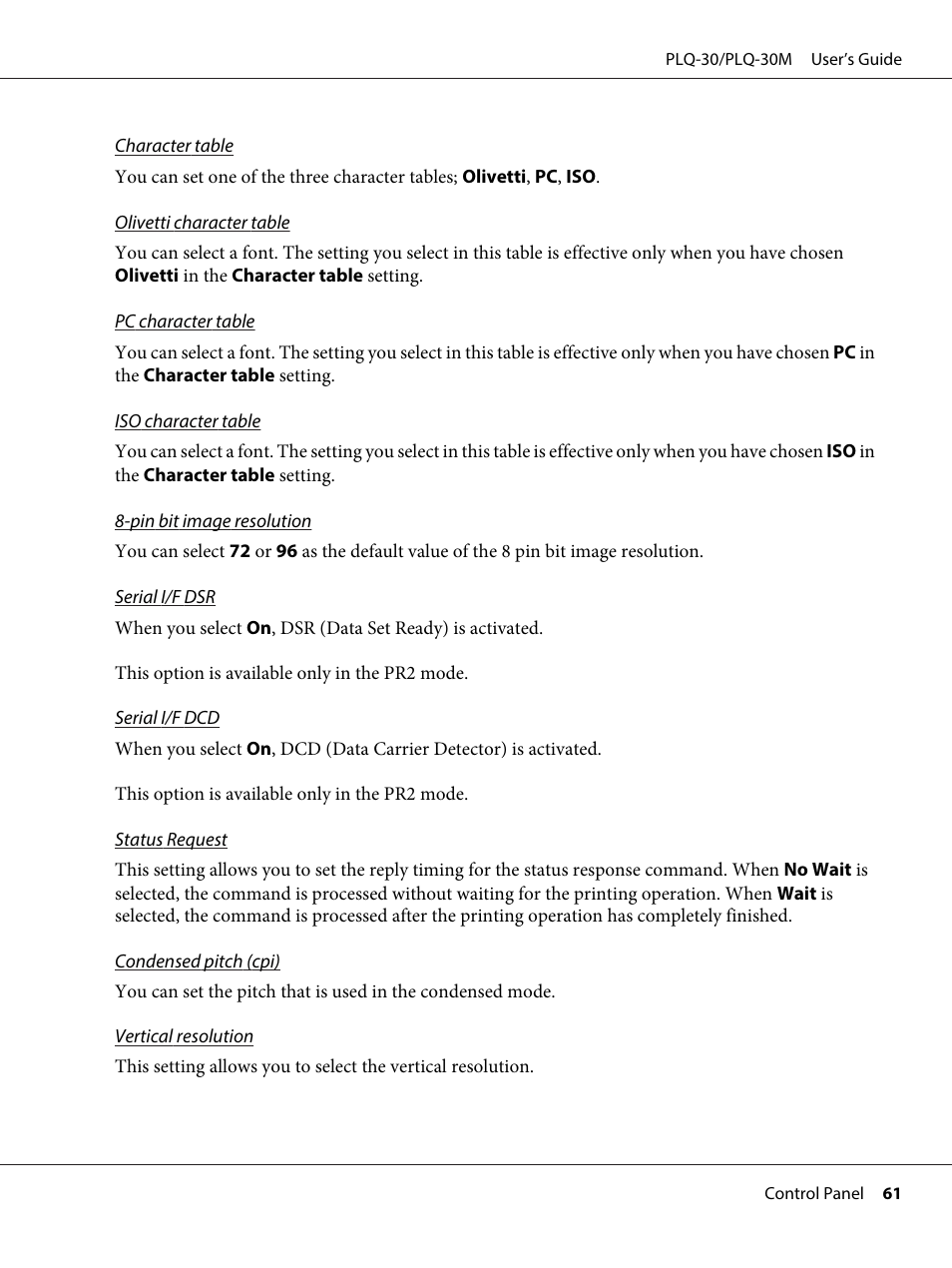 Epson PLQ-30 User Manual | Page 61 / 139