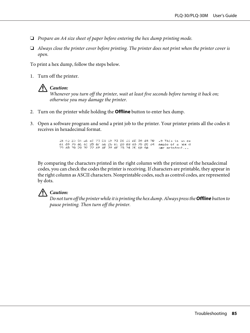 Epson PLQ-30 User Manual | Page 85 / 139