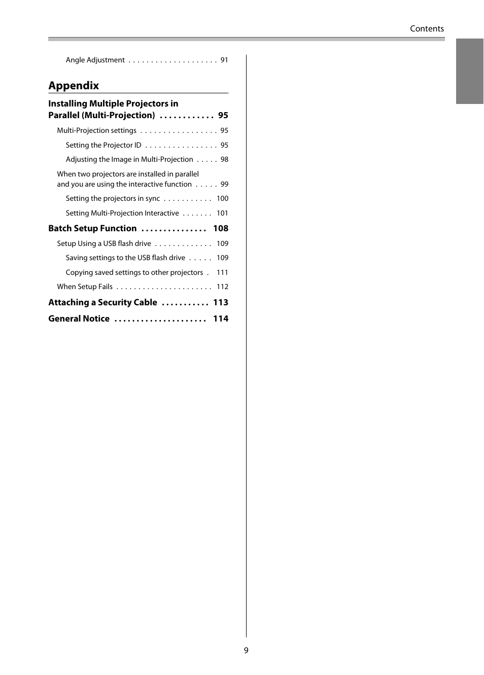 Appendix | Epson EB-1460Ui User Manual | Page 10 / 353