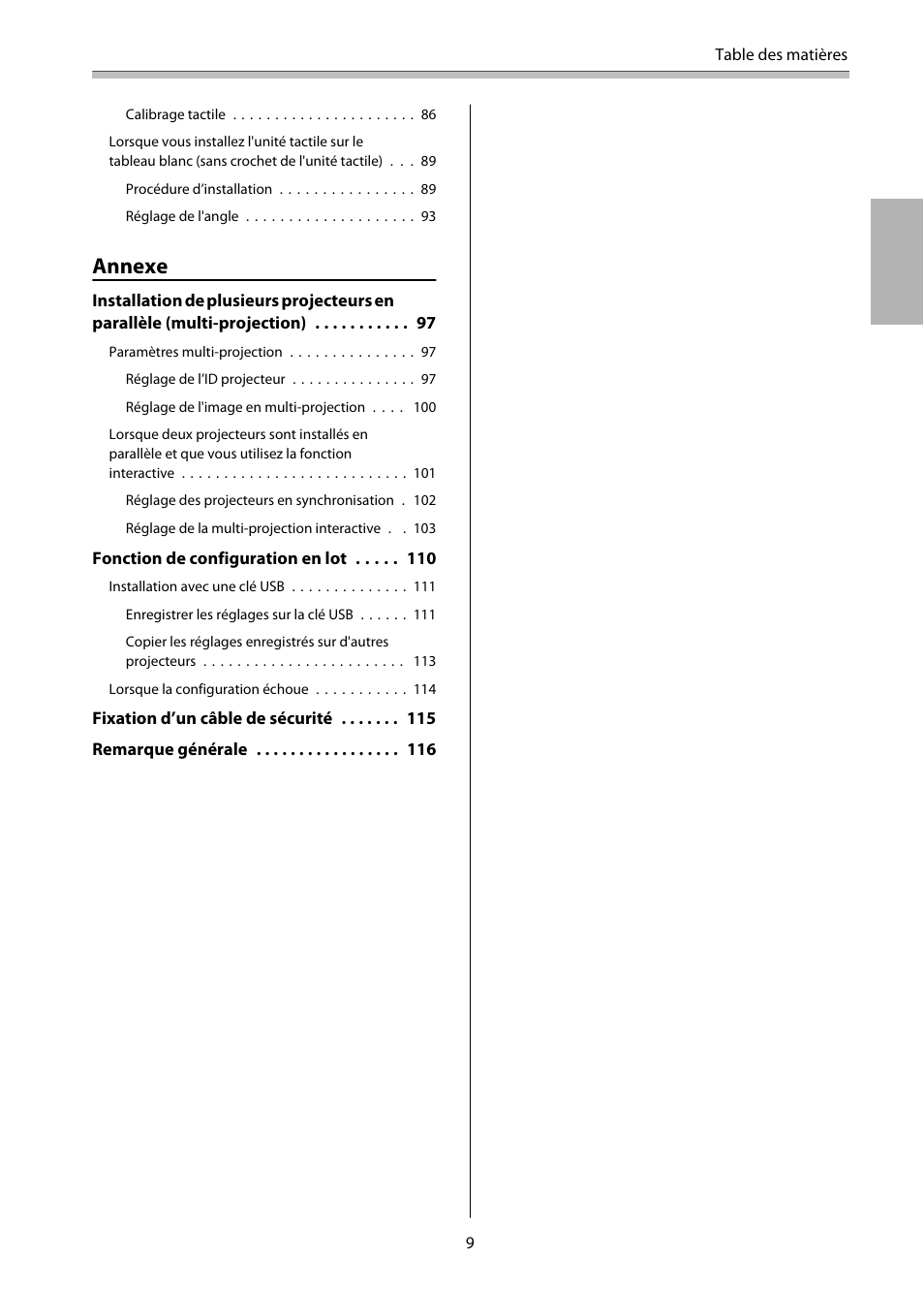 Annexe | Epson EB-1460Ui User Manual | Page 126 / 353