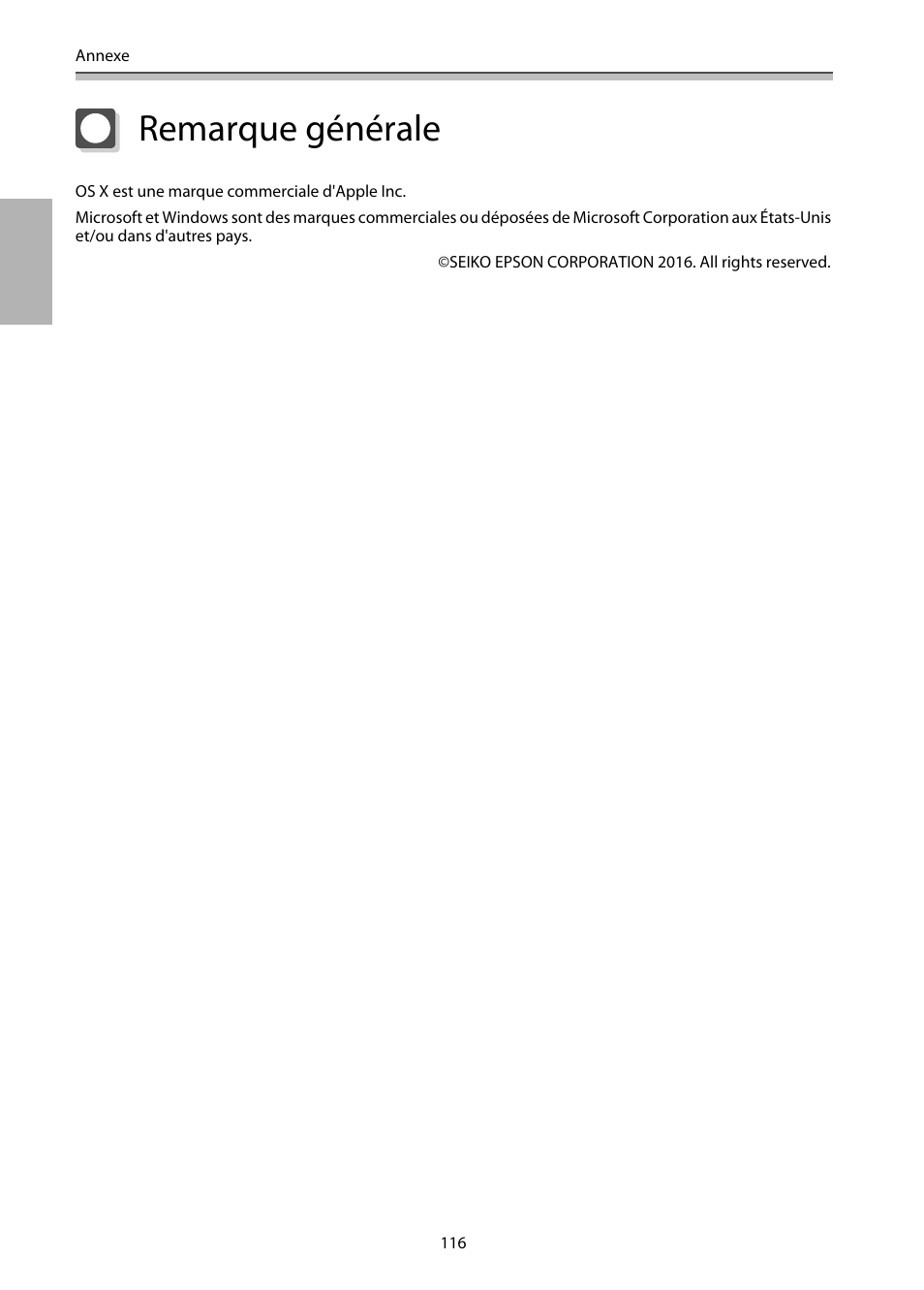 Remarque générale | Epson EB-1460Ui User Manual | Page 233 / 353