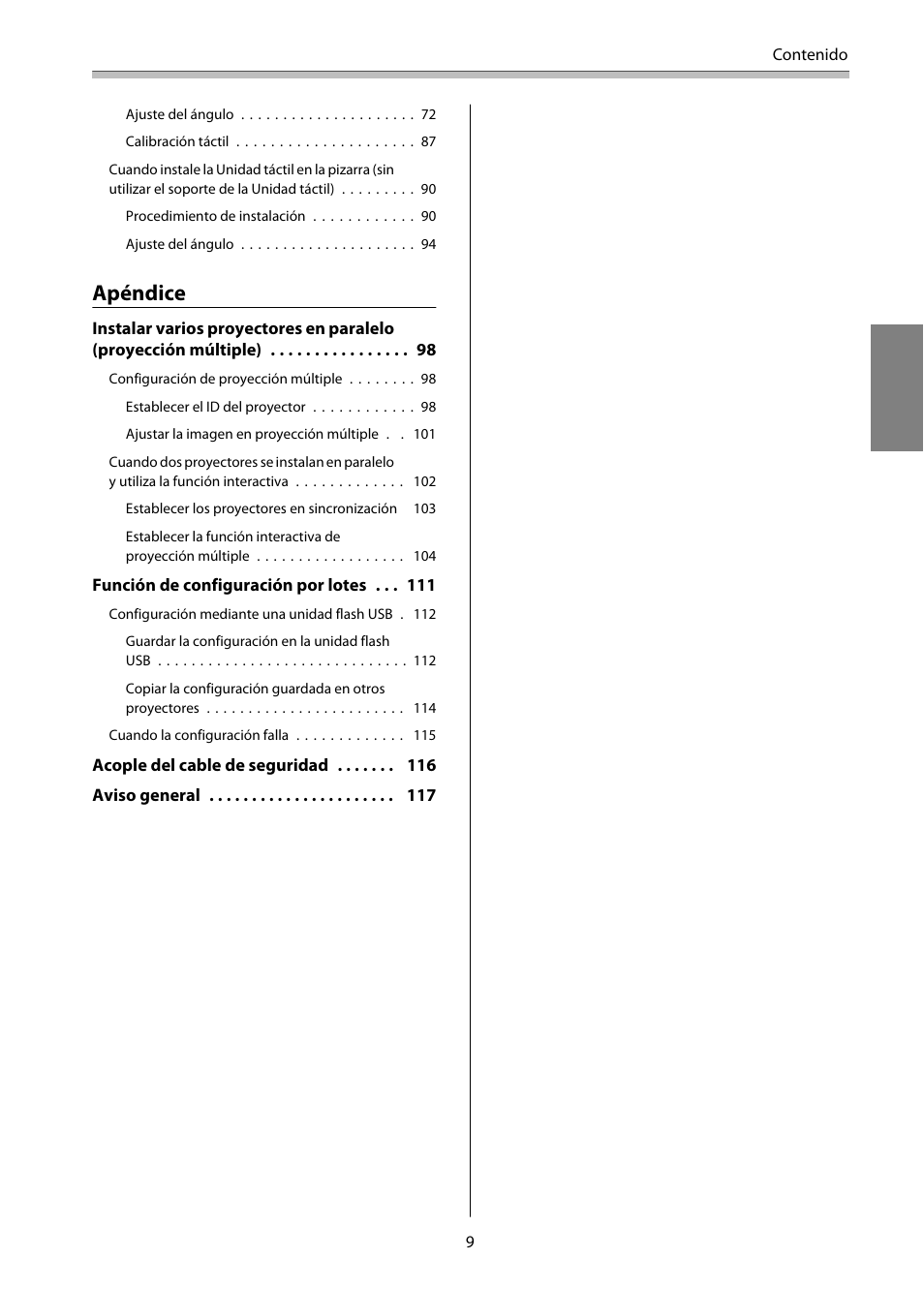 Apéndice | Epson EB-1460Ui User Manual | Page 244 / 353