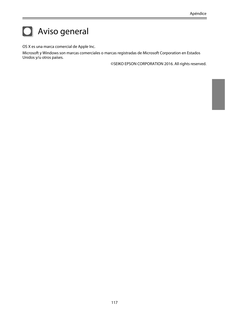 Aviso general | Epson EB-1460Ui User Manual | Page 352 / 353