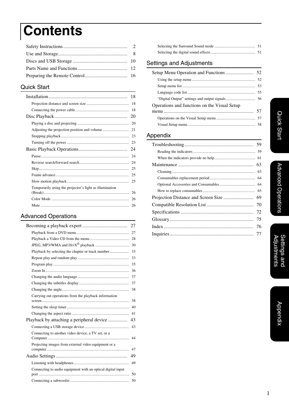 Epson EMP-TWD10 User Manual | Page 3 / 82
