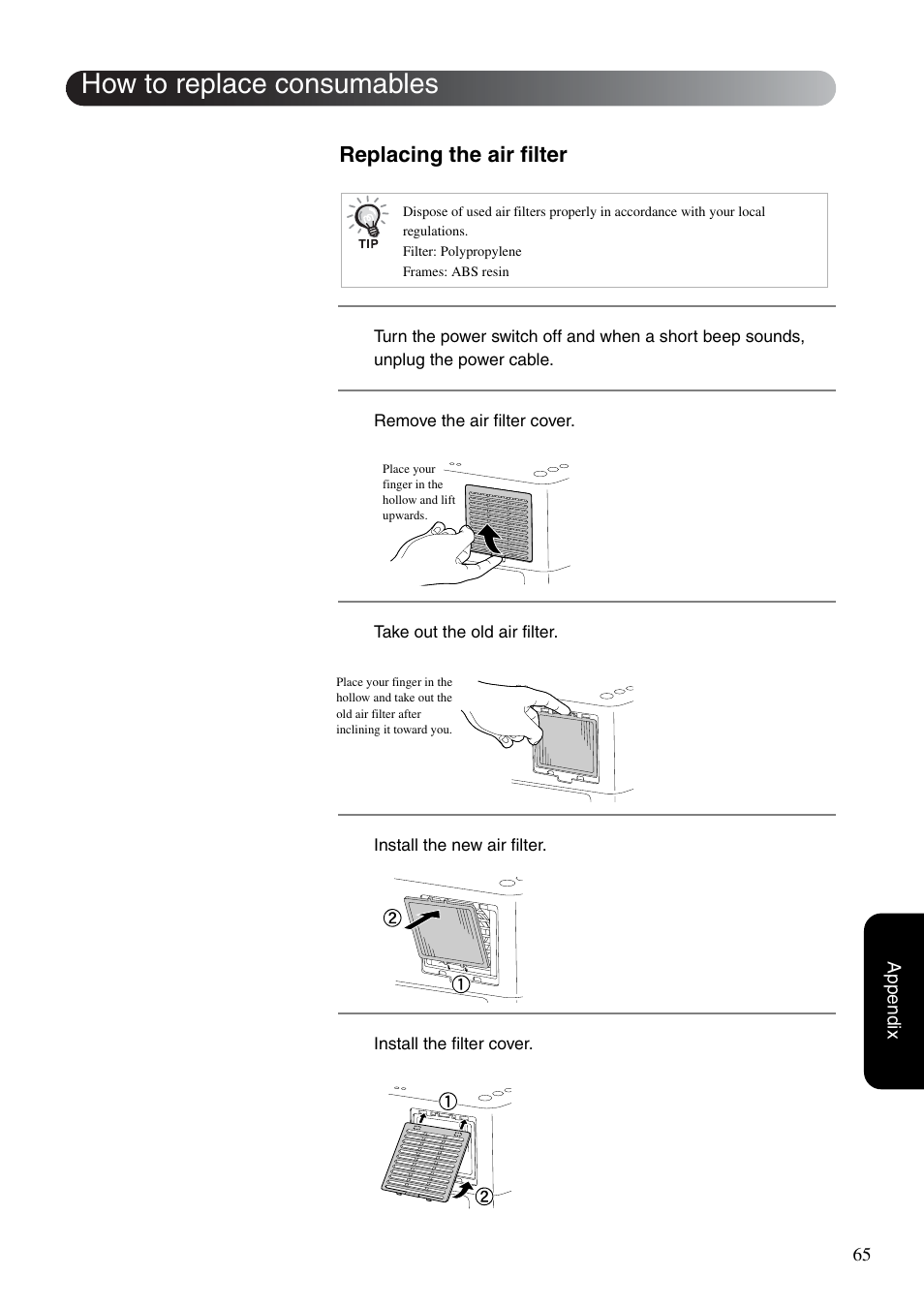 How to replace consumables | Epson EMP-TWD10 User Manual | Page 67 / 82