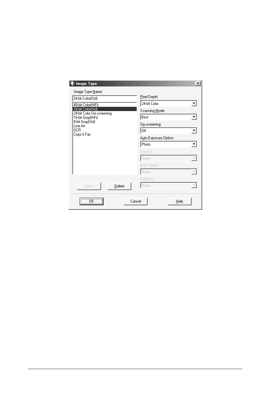 Image type button, Image type button -6 | Epson Expression 1680 User Manual | Page 26 / 147