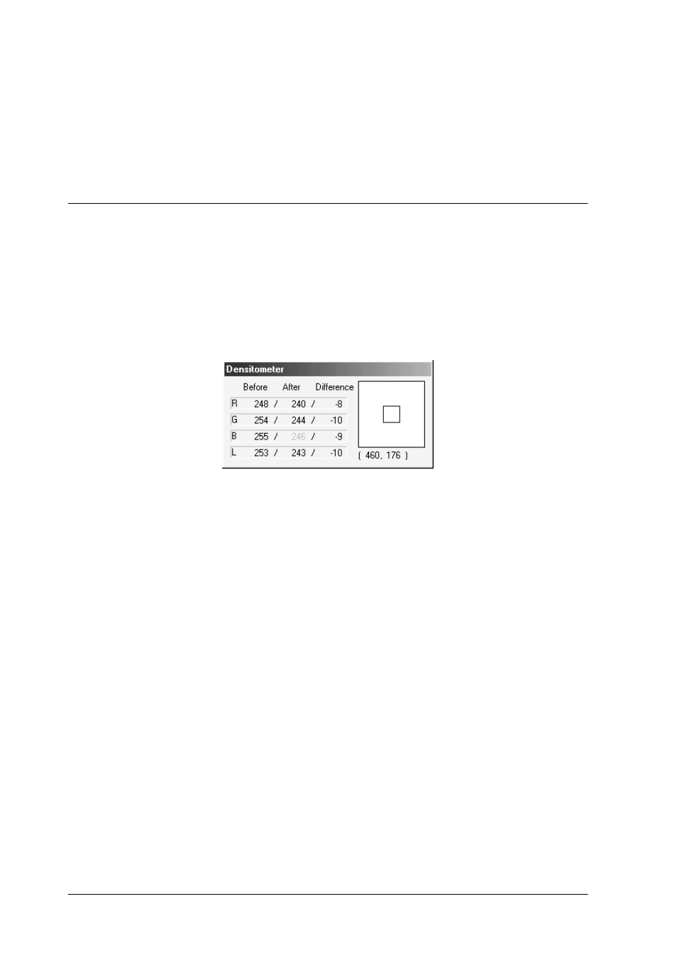 Using the densitometer, Using the densitometer -28 | Epson Expression 1680 User Manual | Page 48 / 147