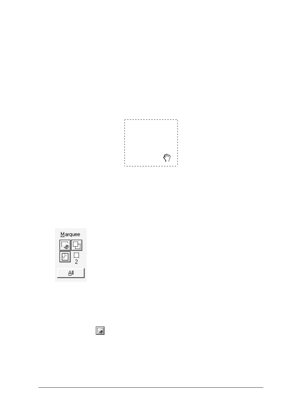 Using the marquee tools, Delete button, Using the marquee tools -33 delete button -33 | Using the marquee tools delete button | Epson Expression 1680 User Manual | Page 53 / 147