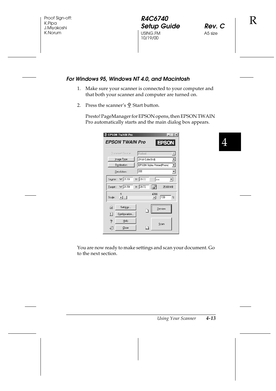 For windows 95, windows nt 4.0, and macintosh | Epson Expression 1680 User Manual | Page 109 / 124