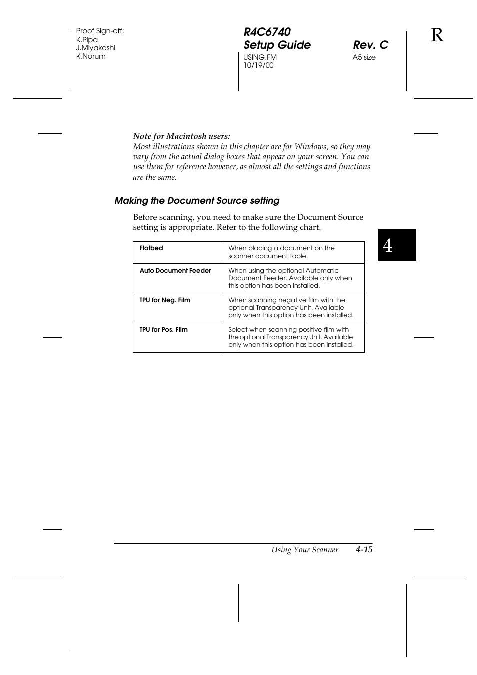 Making the document source setting | Epson Expression 1680 User Manual | Page 111 / 124