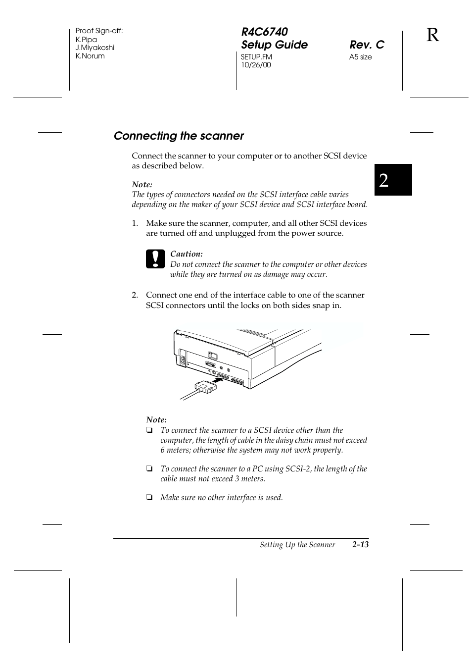 Connecting the scanner, Connecting the scanner -13 | Epson Expression 1680 User Manual | Page 33 / 124