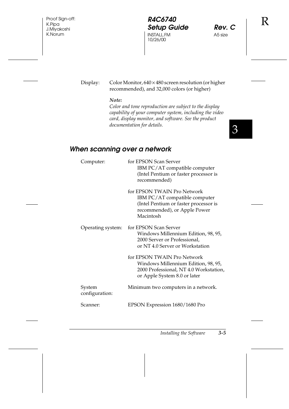 When scanning over a network, When scanning over a network -5 | Epson Expression 1680 User Manual | Page 49 / 124