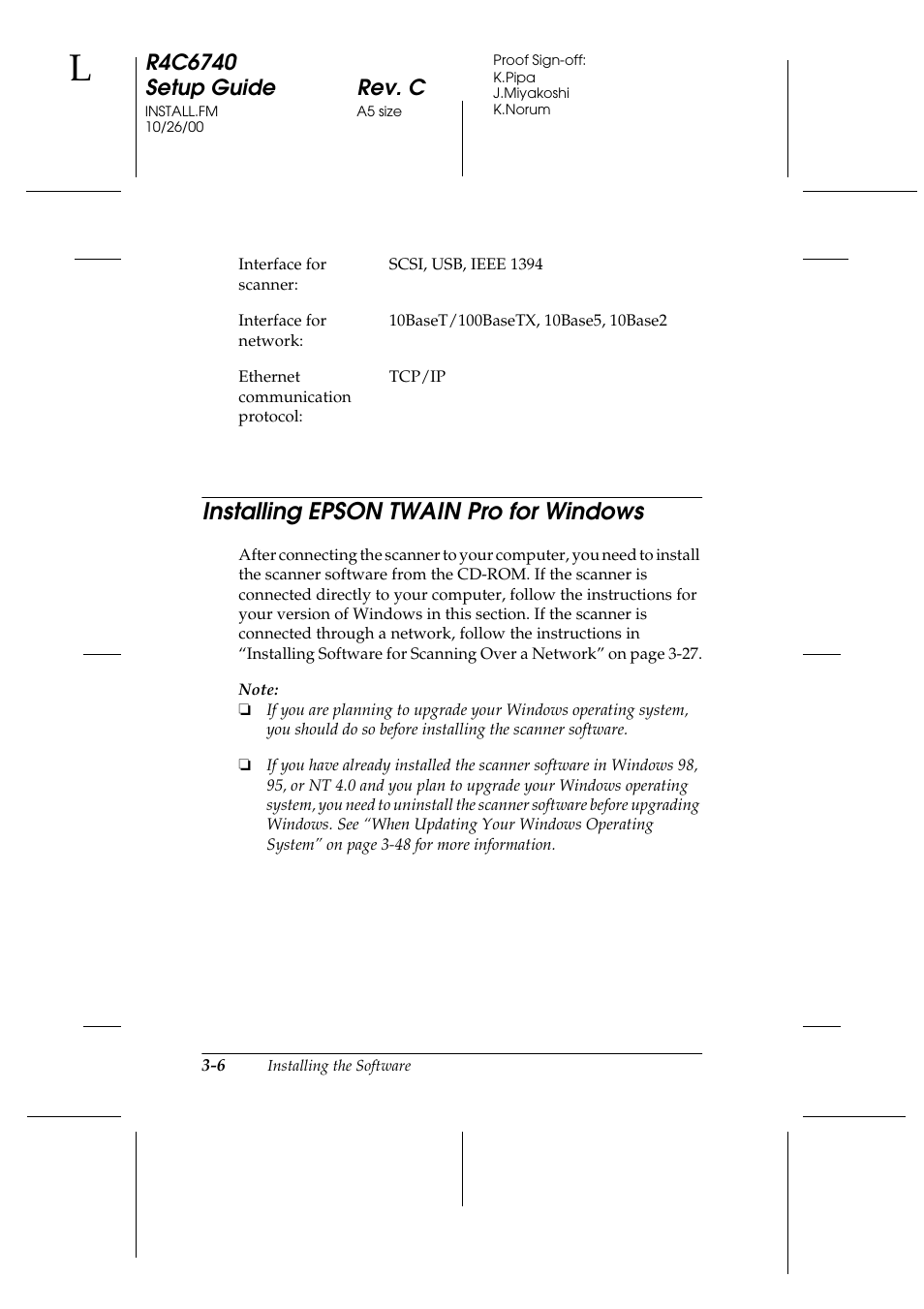 Installing epson twain pro for windows, Installing epson twain pro for windows -6 | Epson Expression 1680 User Manual | Page 50 / 124