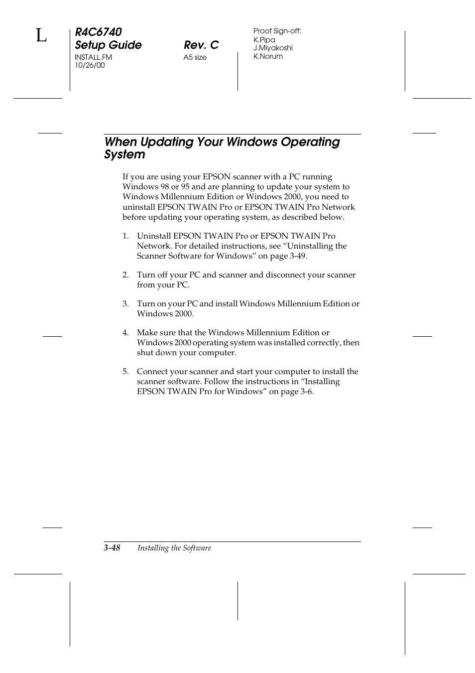 When updating your windows operating system, When updating your windows operating system -48 | Epson Expression 1680 User Manual | Page 92 / 124