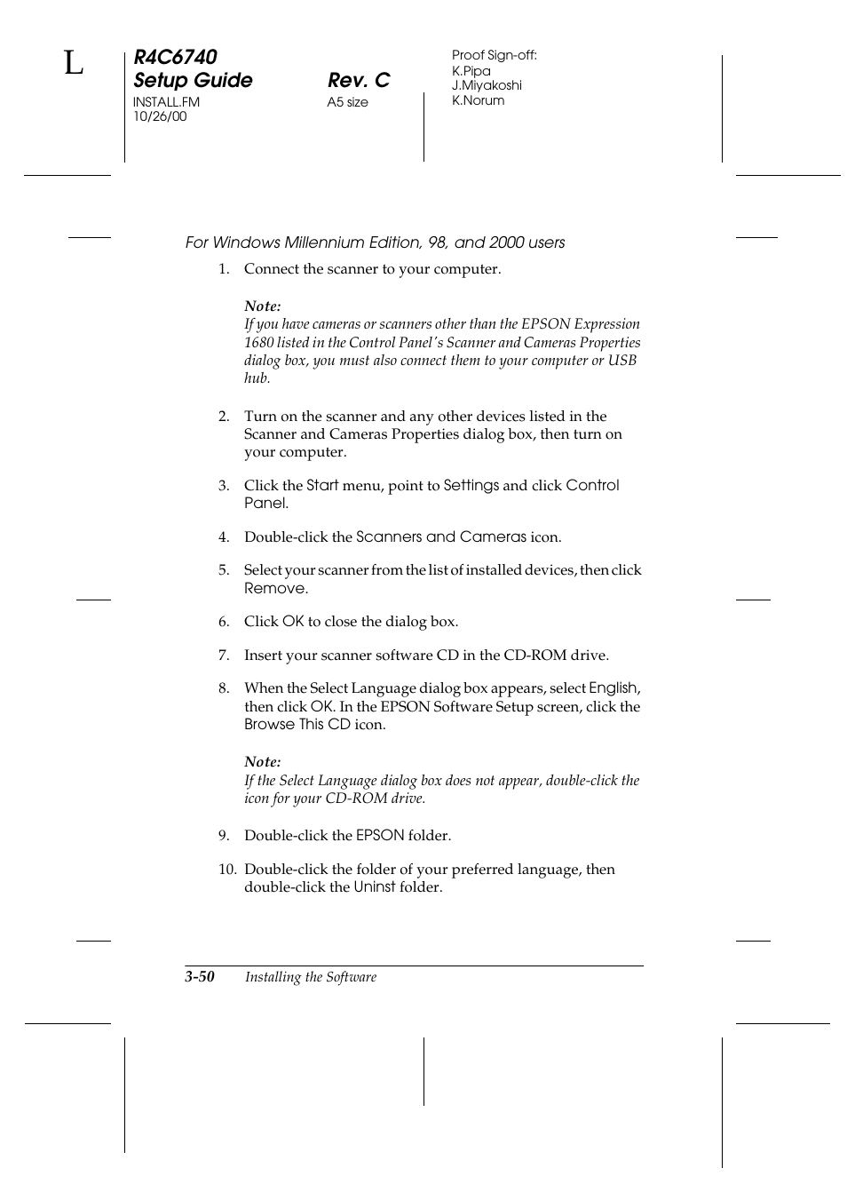 For windows millennium edition, 98, and 2000 users | Epson Expression 1680 User Manual | Page 94 / 124