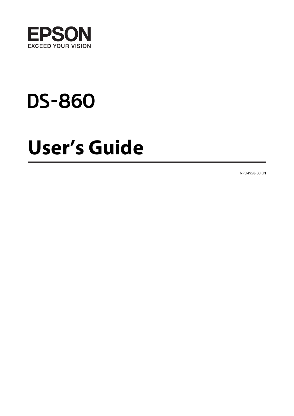 Epson WorkForce DS-860 User Manual | 70 pages