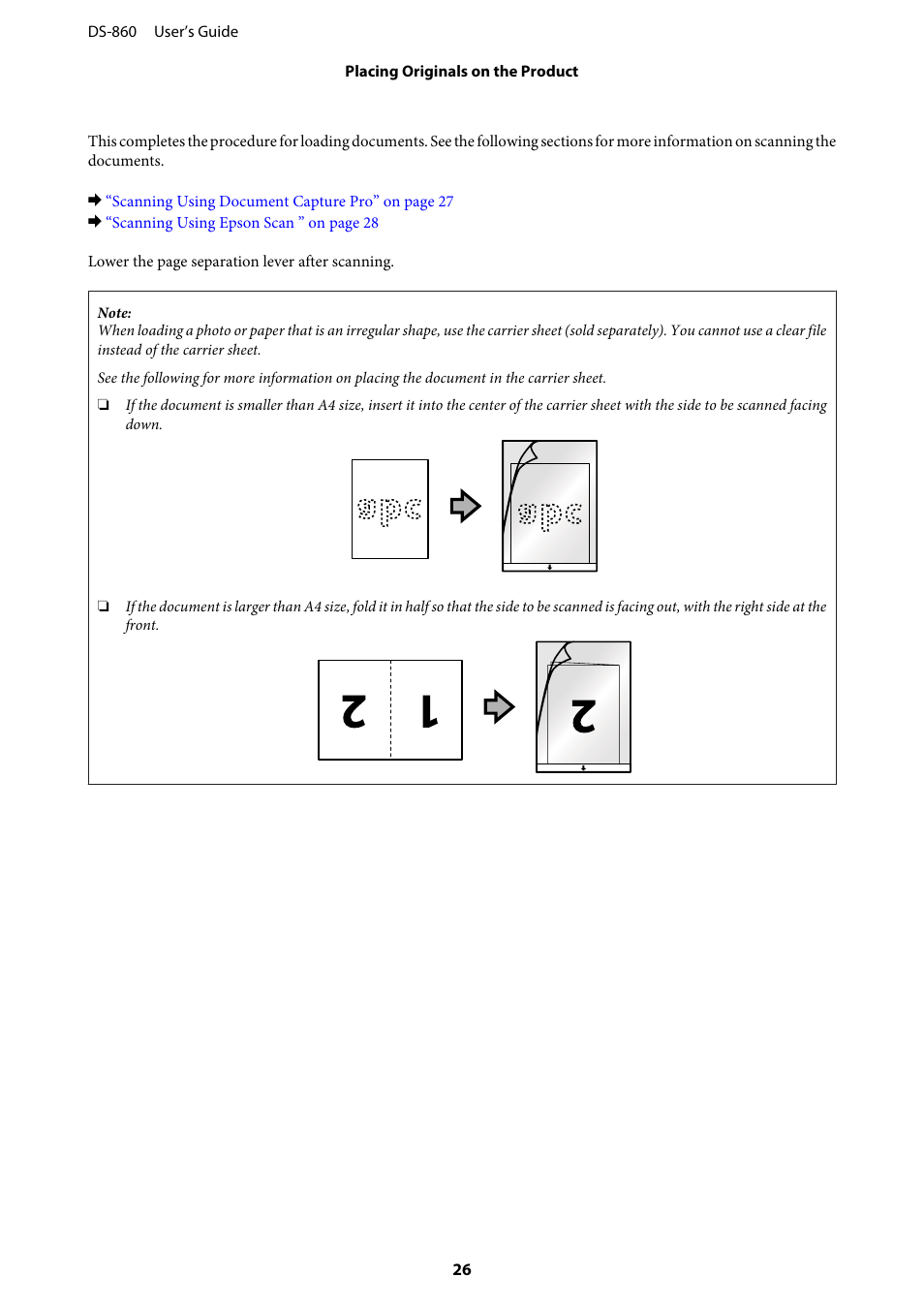 Epson WorkForce DS-860 User Manual | Page 26 / 70