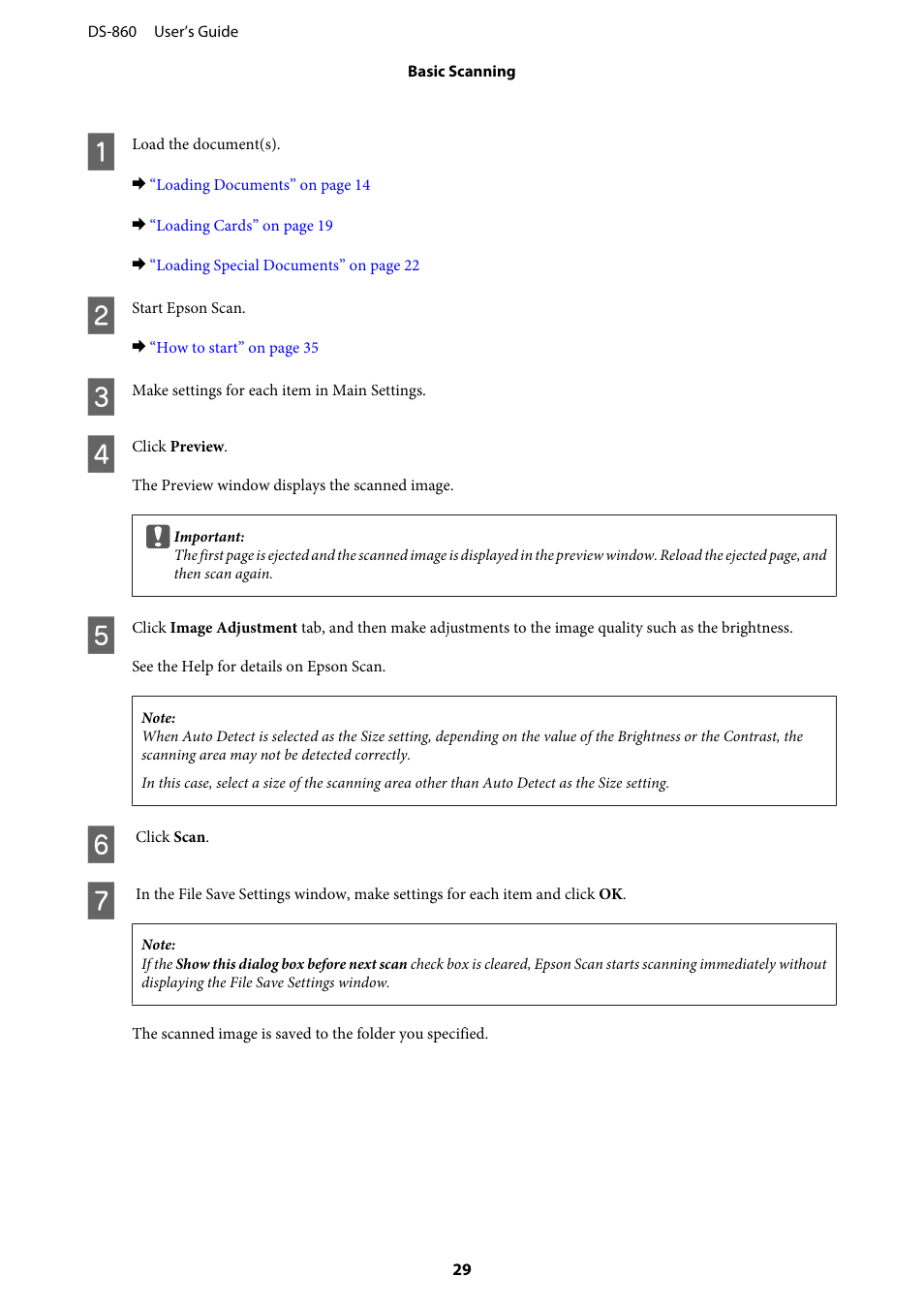 Epson WorkForce DS-860 User Manual | Page 29 / 70