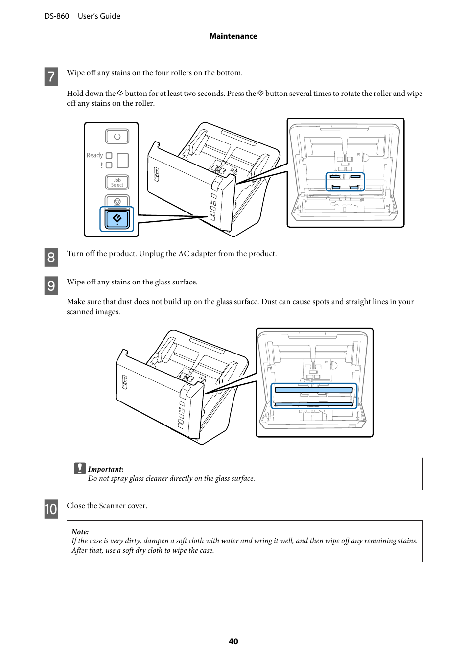 Epson WorkForce DS-860 User Manual | Page 40 / 70