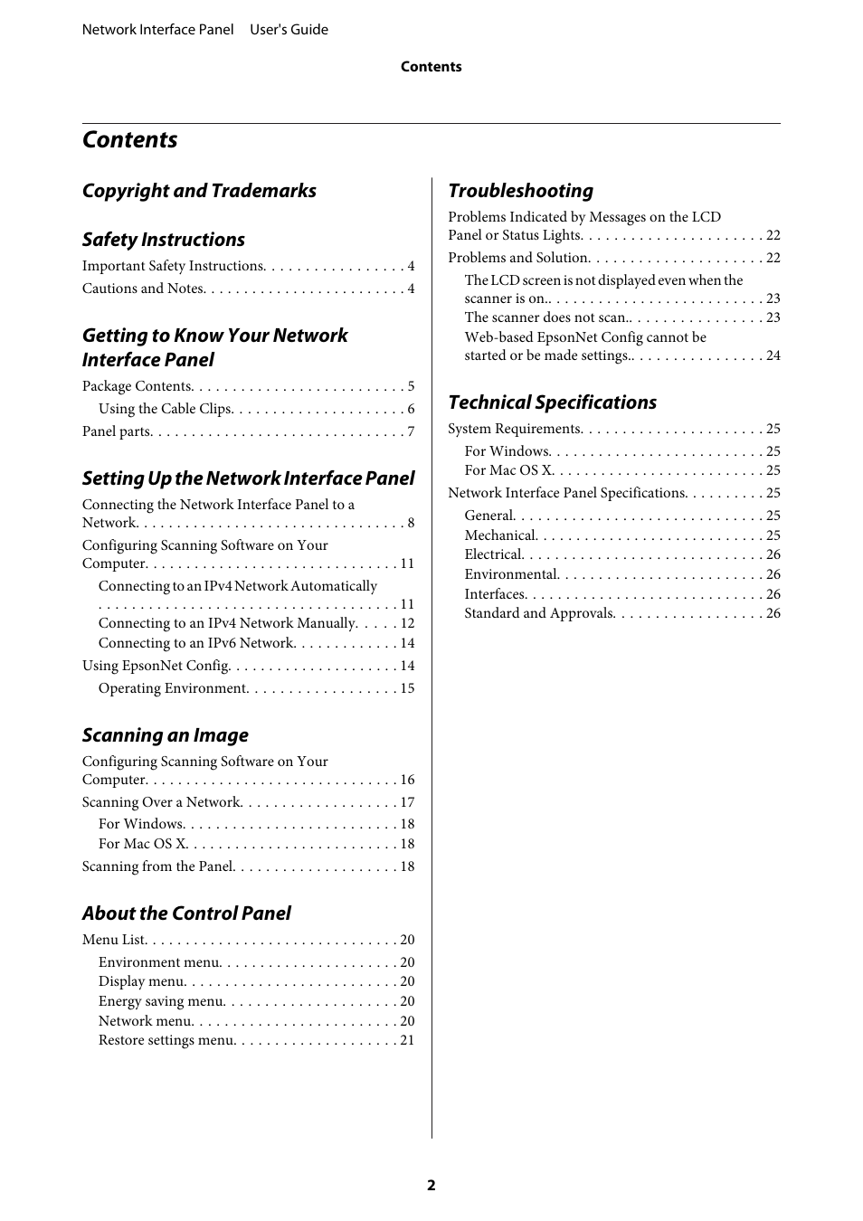 Epson WorkForce DS-7500N User Manual | Page 2 / 27
