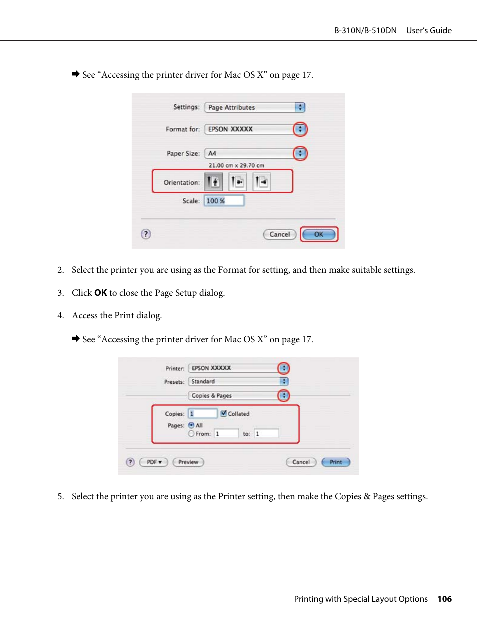 Epson B 510DN User Manual | Page 106 / 218