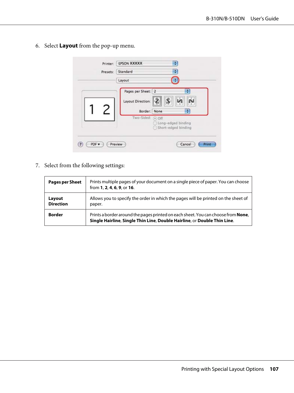 Epson B 510DN User Manual | Page 107 / 218