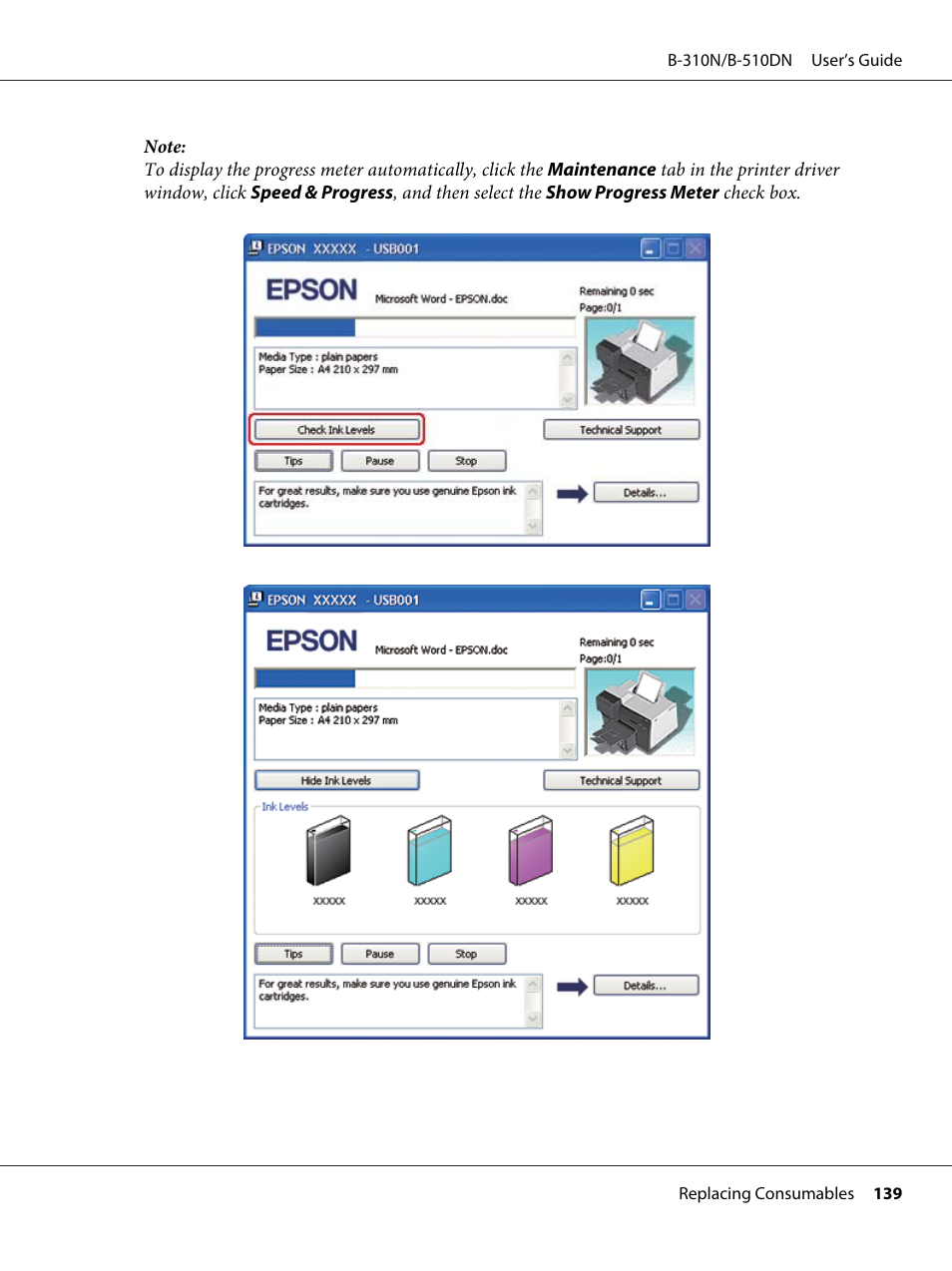 Epson B 510DN User Manual | Page 139 / 218