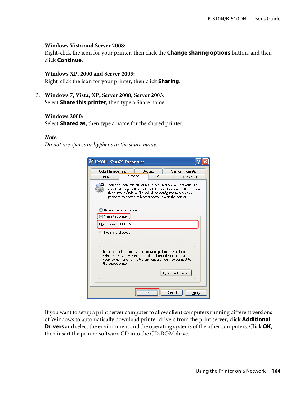 Epson B 510DN User Manual | Page 164 / 218