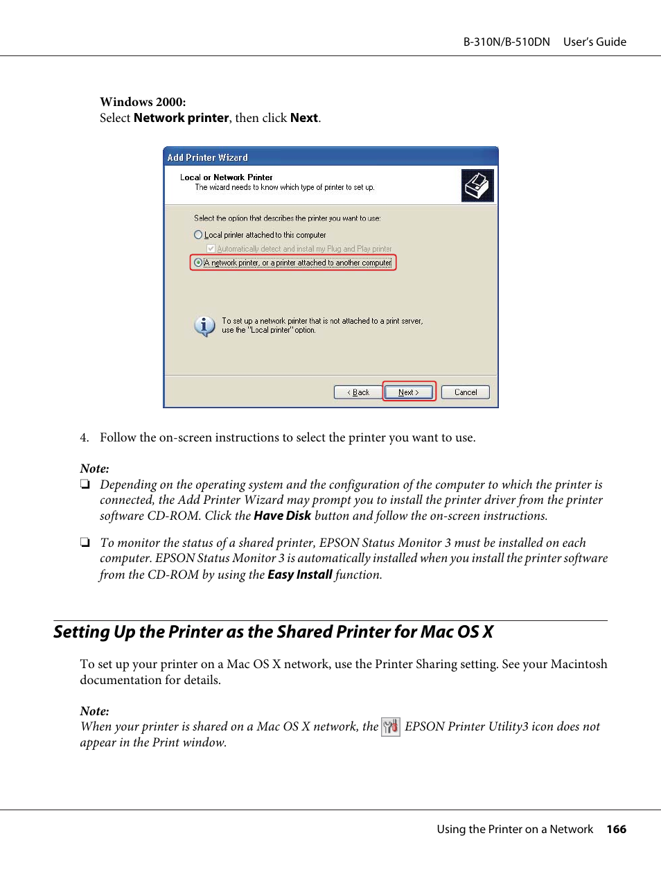 Epson B 510DN User Manual | Page 166 / 218