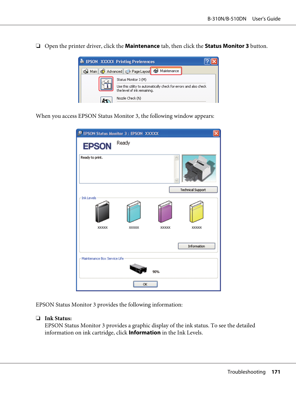 Epson B 510DN User Manual | Page 171 / 218