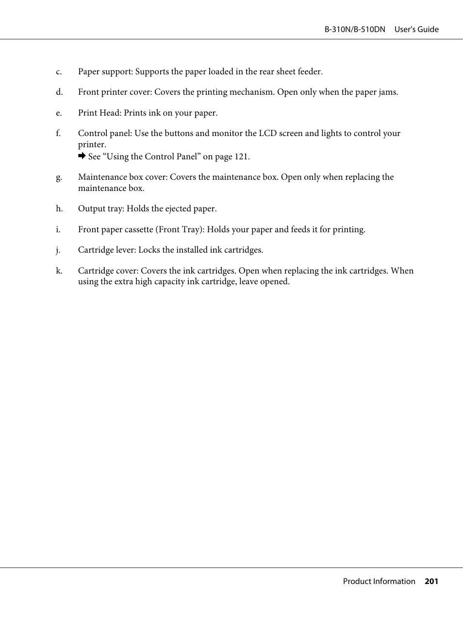 Epson B 510DN User Manual | Page 201 / 218