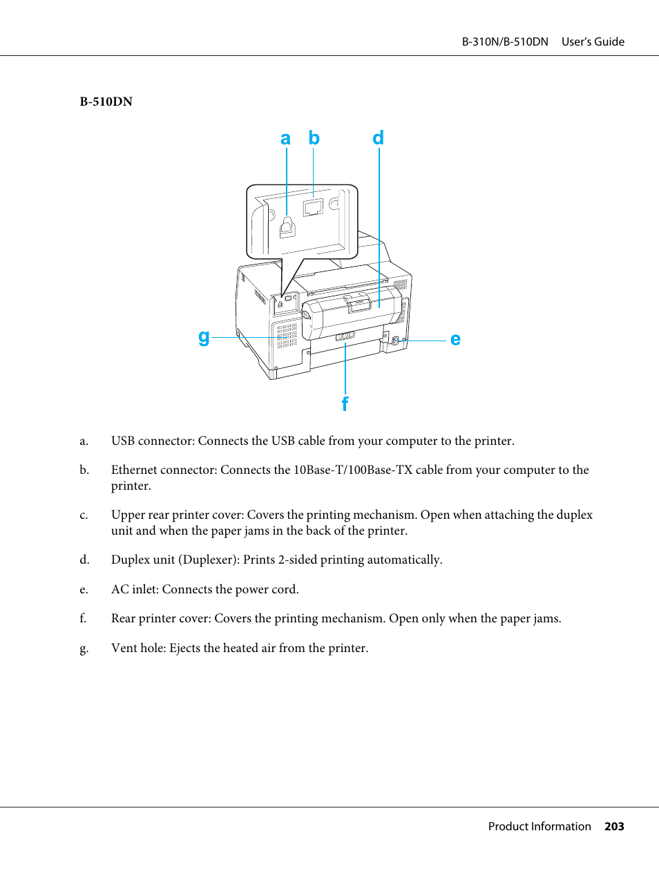 Epson B 510DN User Manual | Page 203 / 218