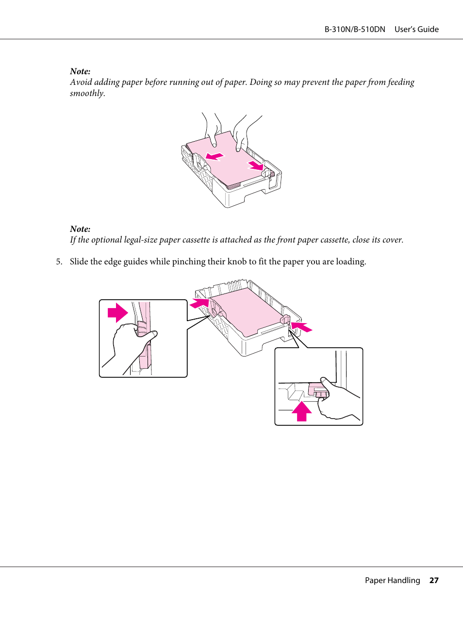 Epson B 510DN User Manual | Page 27 / 218