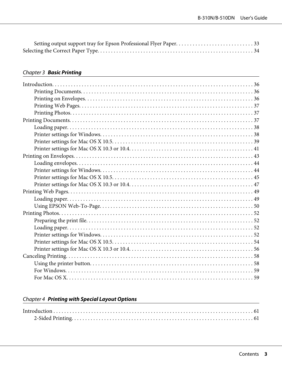 Epson B 510DN User Manual | Page 3 / 218