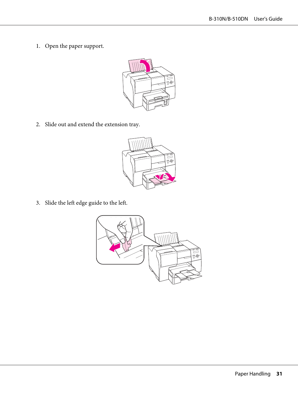 Epson B 510DN User Manual | Page 31 / 218