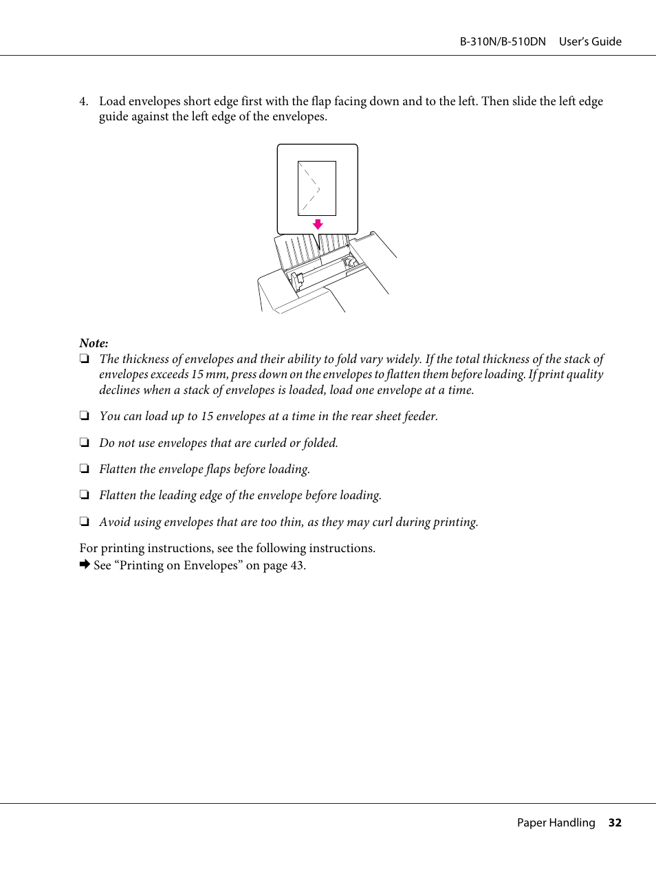 Epson B 510DN User Manual | Page 32 / 218